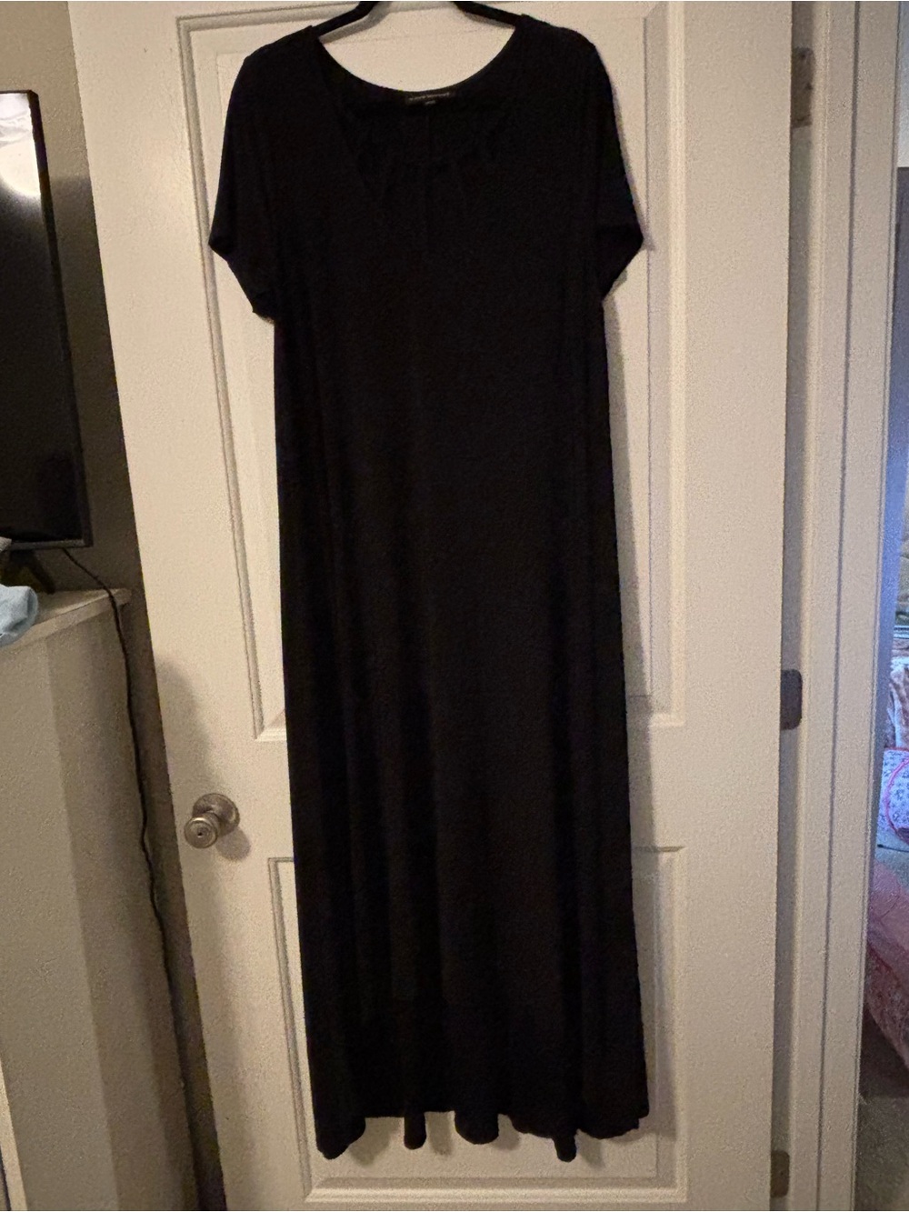 Lane Bryant Black Short Sleeve Maxi Dress - Classic Everyday Style